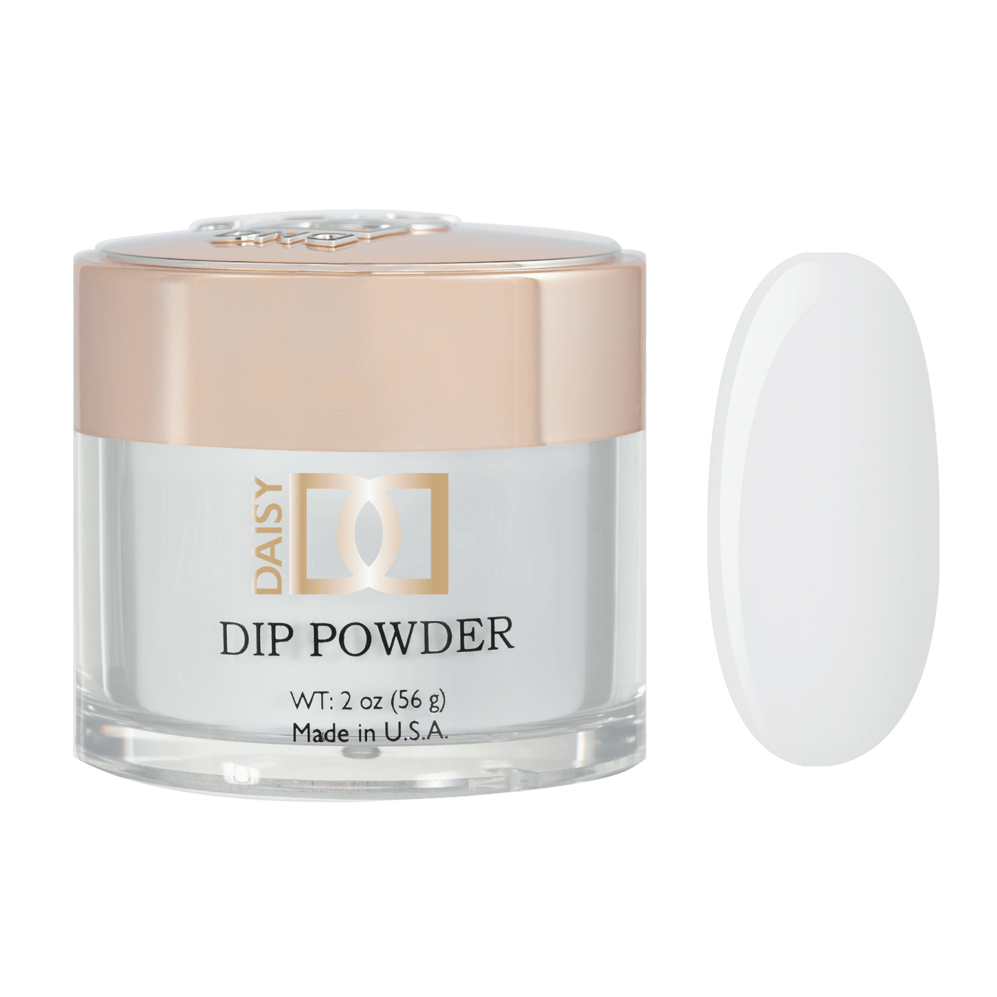DND dip powder jar, cream-colored, no color swatch blob shown