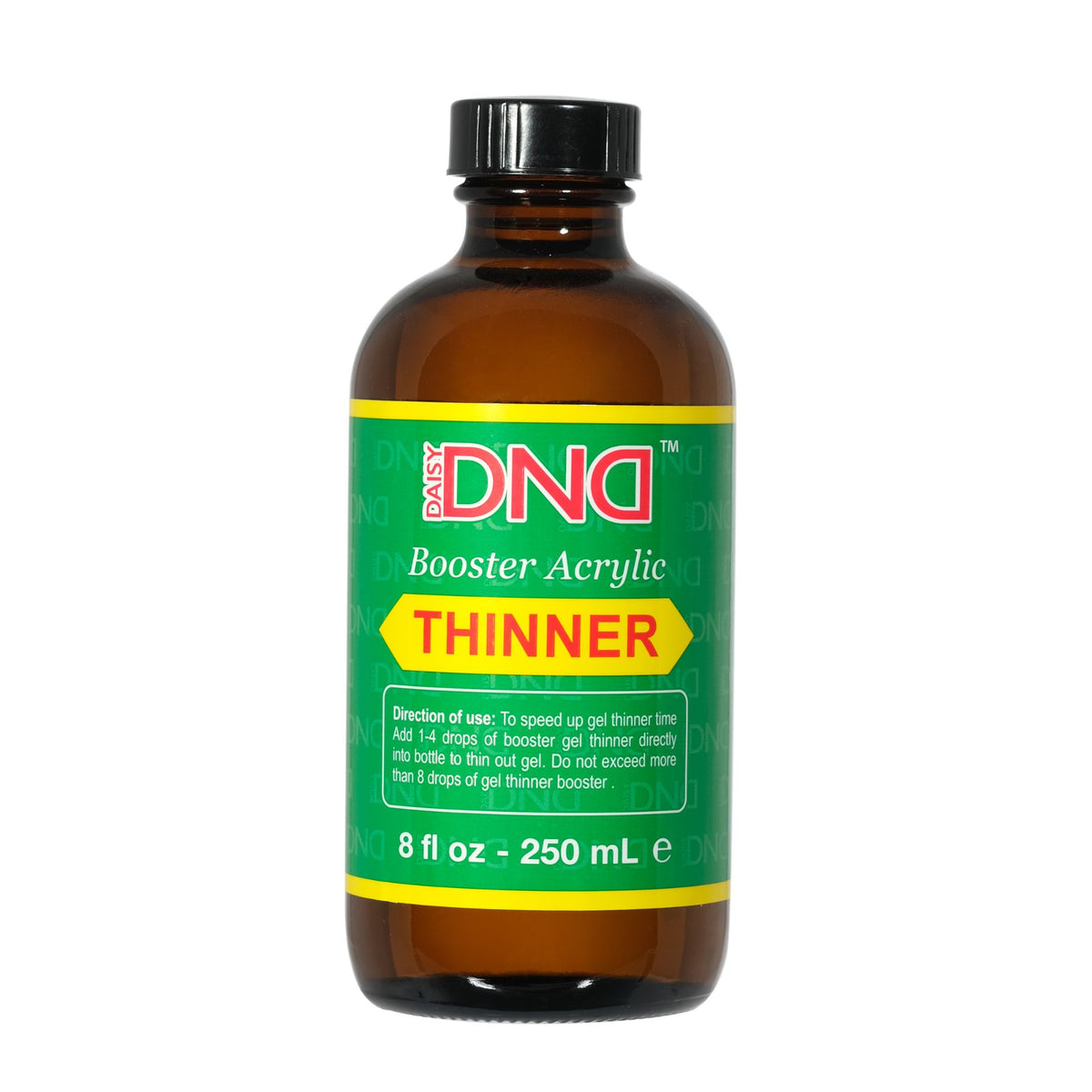 DND Booster Acrylic Thinner bottle, 8 fl oz - 250 mL, amber glass
