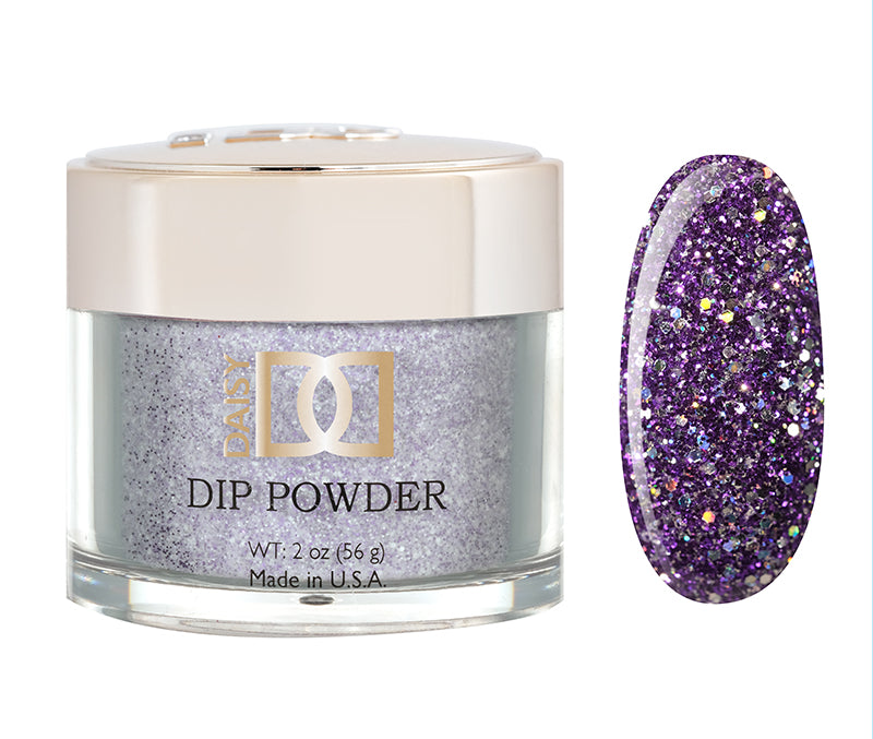 DND Dap Dip Powder #405 jar with gold glitter powder and color chip