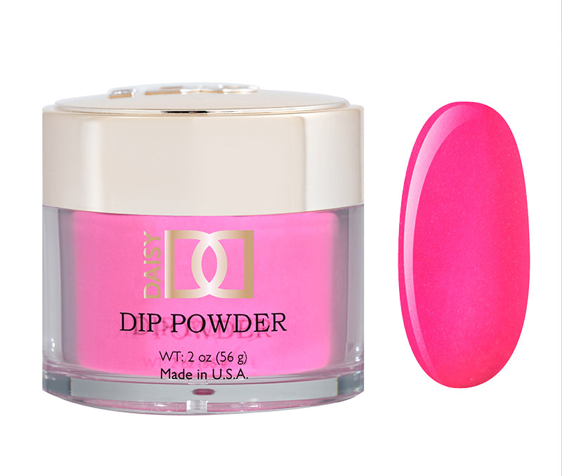 DND Dap Dip Powder #417 jar with pink powder and hot pink color chip