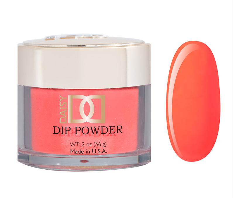 DND Dap Dip Powder #425 jar with orange-red powder and color chip