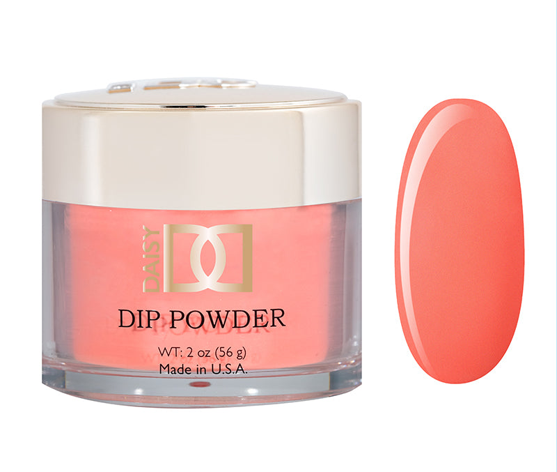 DND Dap Dip Powder #426 jar with coral salmon powder and color chip
