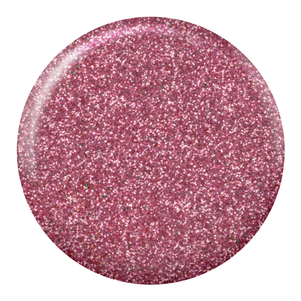 Dot swatch of DC #239 Starfish gel polish in mauve pink glitter