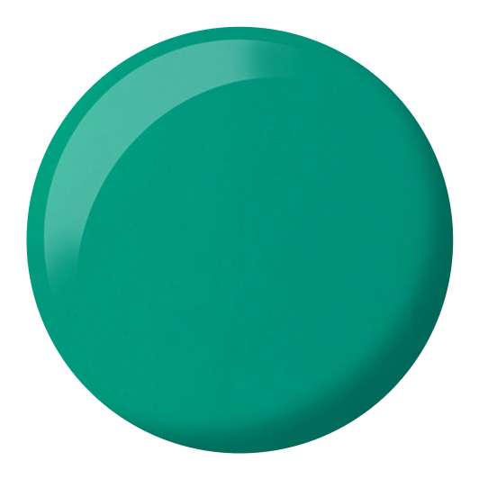 Dot swatch of DND #736 gel polish in teal green