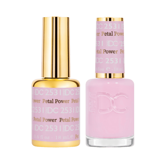 DND DC #2531 'Petal Power' gel and lacquer duo bottles in light pink