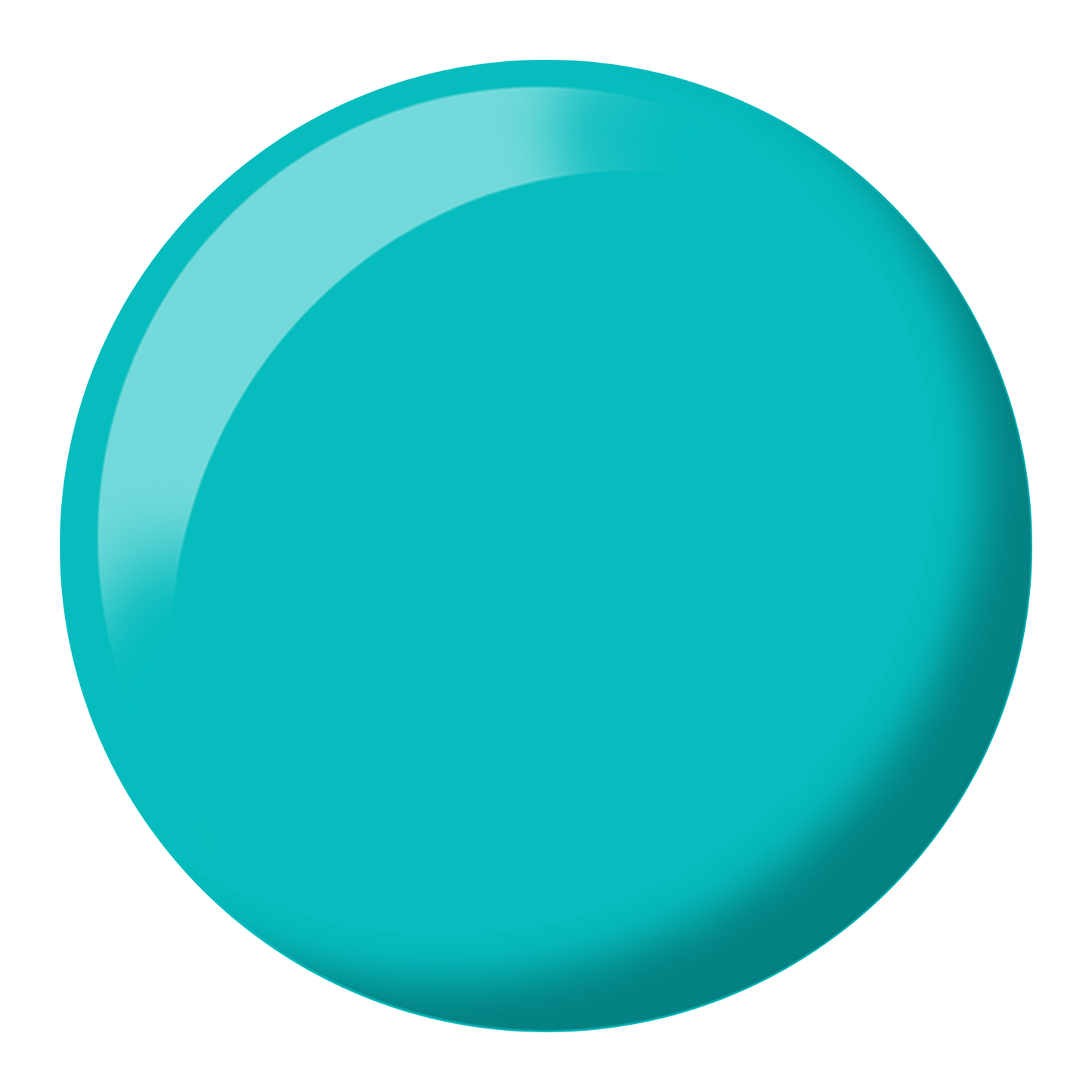 Round swatch of Chasing Summer showing an aquamarine teal color