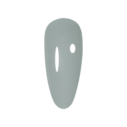 Round swatch of DC Jelly Storm showing a warm grey color