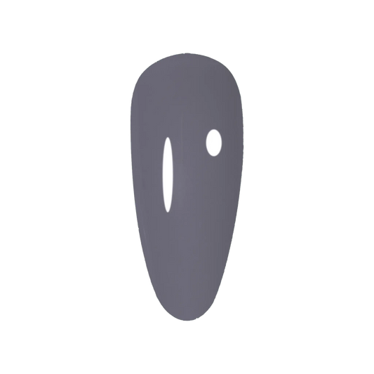 Round swatch of DC Jelly Coal showing a dark smoky grey color