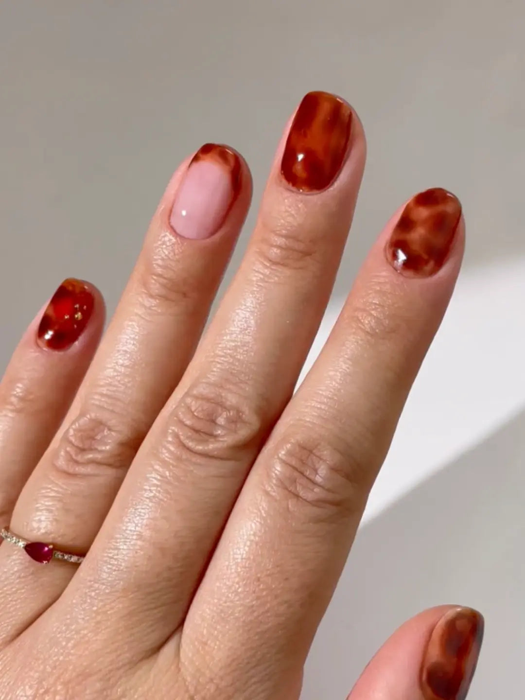 Tortoiseshell Jelly Nail Set