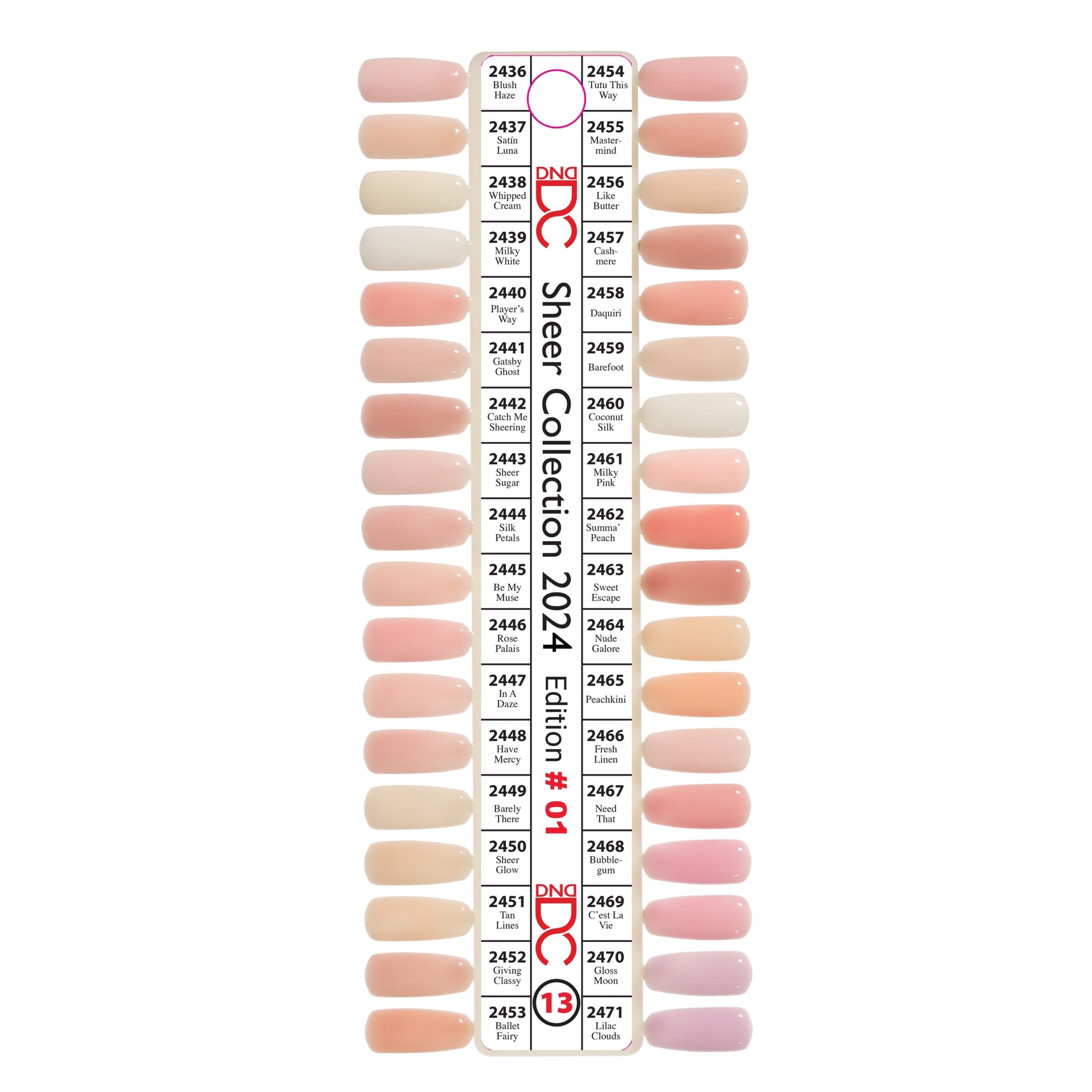 Dnd Spring Collection DC Sheer Collection Swatch — Single — 13 – DND Gel