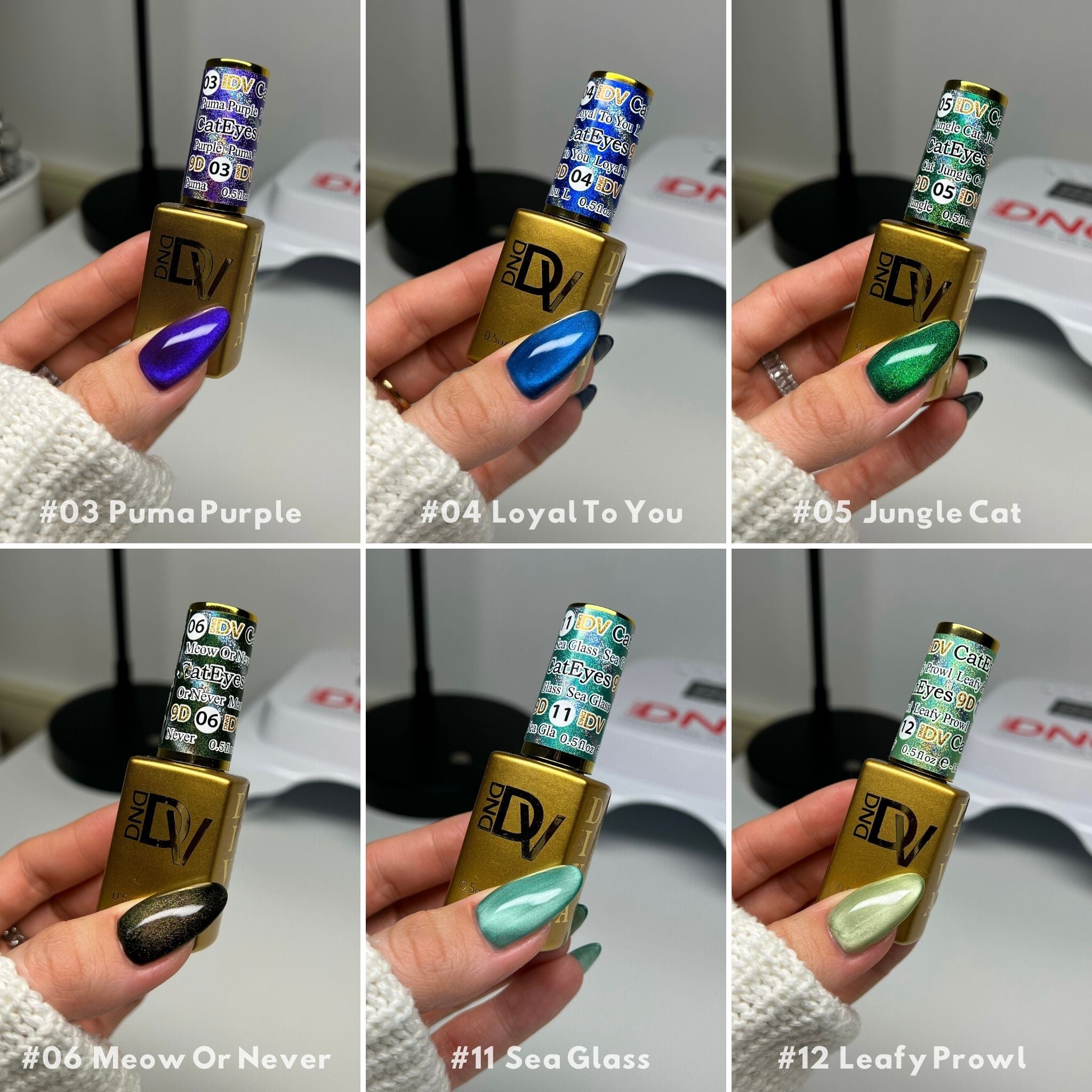 DIVA Framed Color Chart — 9D Cat Eye Glassball – DND Gel