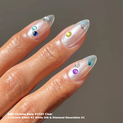DND Chrome Effect White Silk #02
