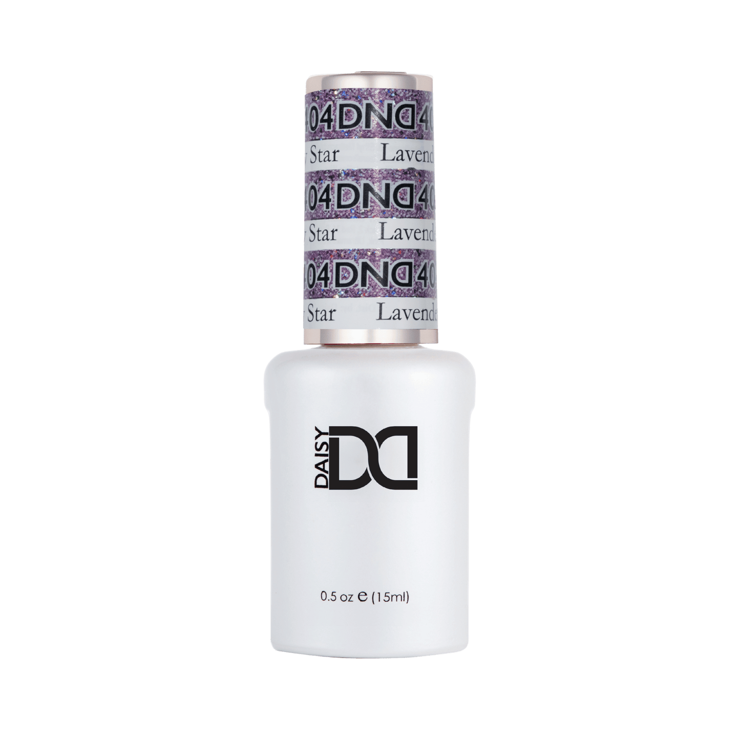 Gel nail polish in a white bottle for Lavender Daisy Star 
