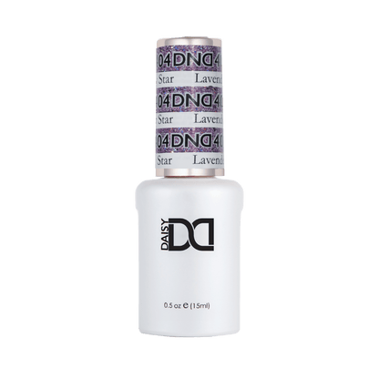 Gel nail polish in a white bottle for Lavender Daisy Star 