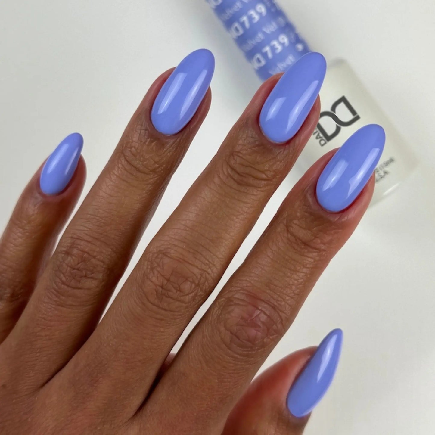 Periwinkle lavender pastel spring gel polish medium oval nails
