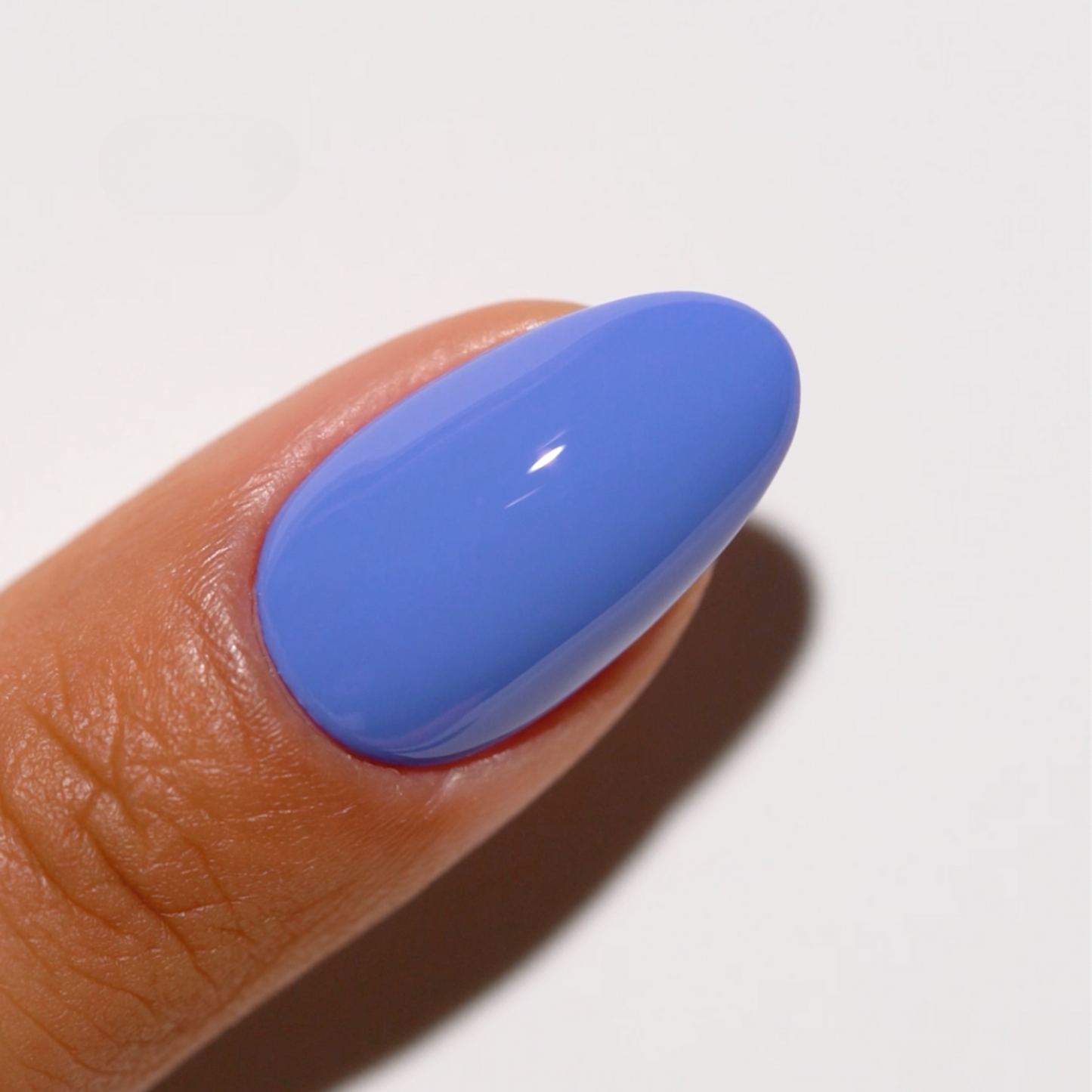 vibrant violet blue periwinkle shade creamy glossy finish long lasting on short round nails