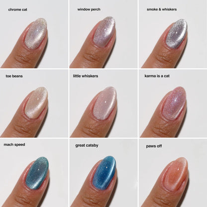 DND 9D Cat Eye Velvet Jungle Collection Swatch Board