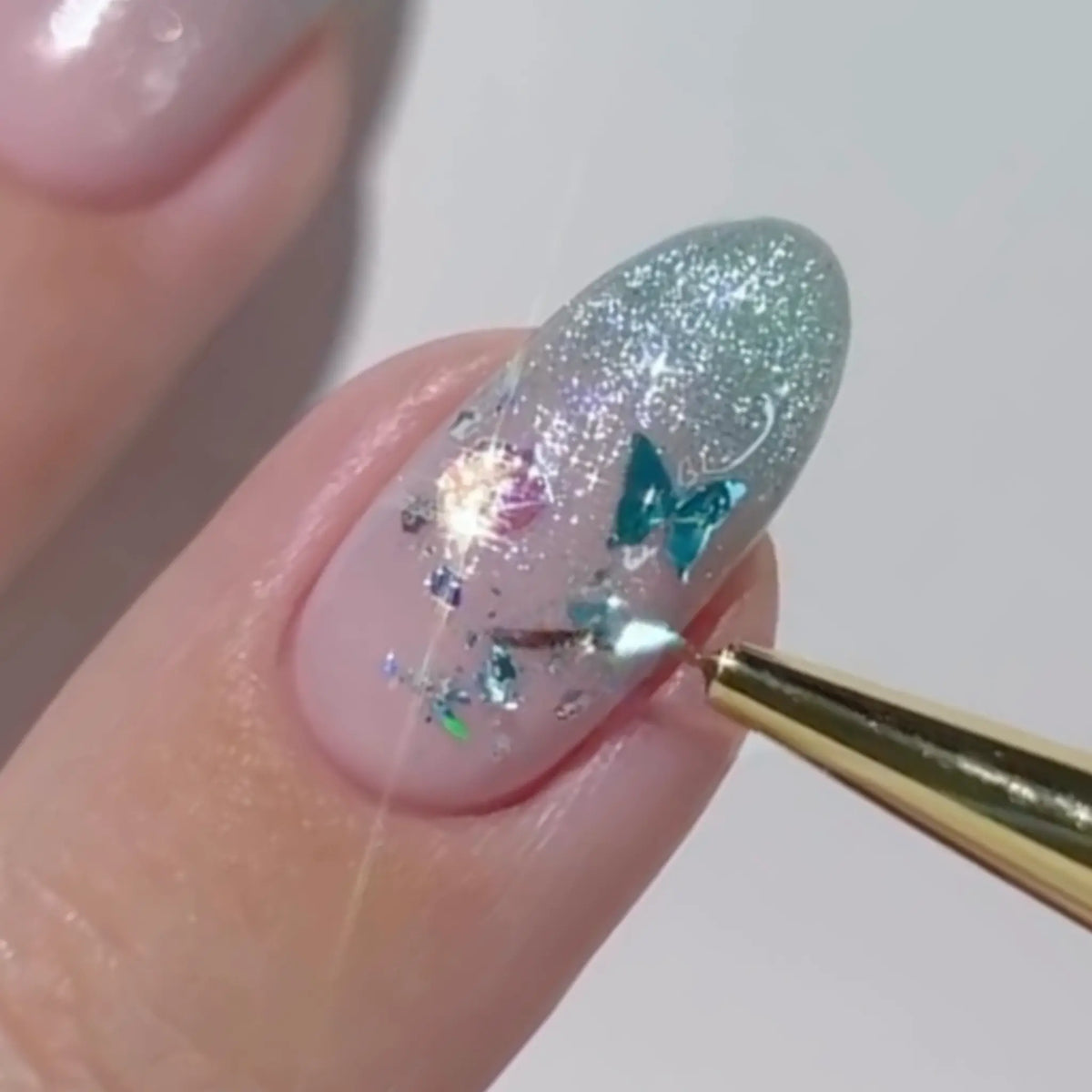 Nail Art Glitter - Iridescent Butterfly #1