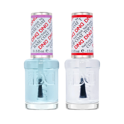 Clear base coat and top coat set for smooth application and shine