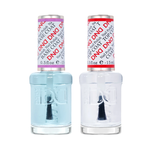 Clear base coat and top coat set for smooth application and shine