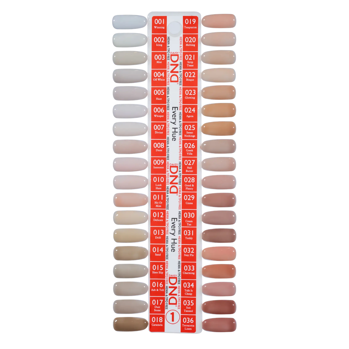 DND HEMA/TPO Free Every Hue Collection Swatch — Single — 1