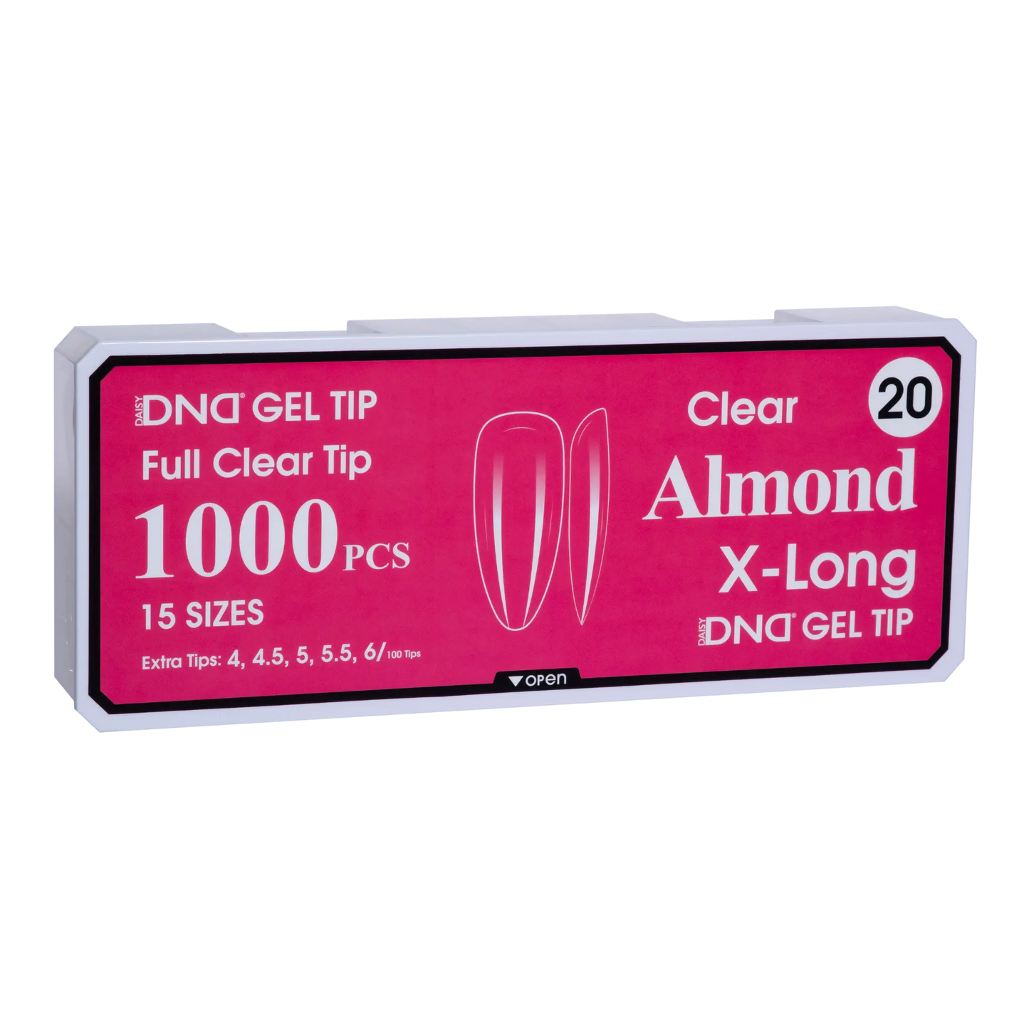 DND Soft Gel Tips - Almond X-Long #20