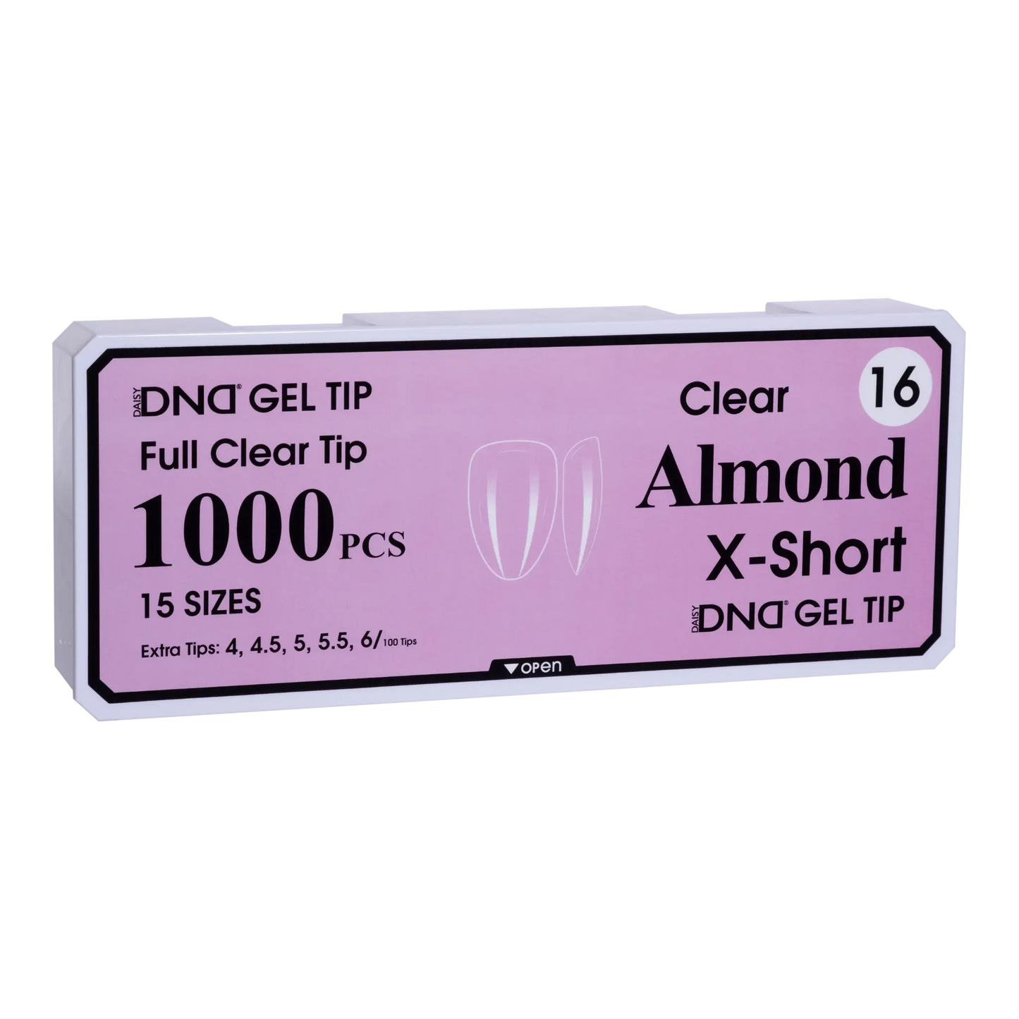 DND Soft Gel Tips - Almond X-Short #16