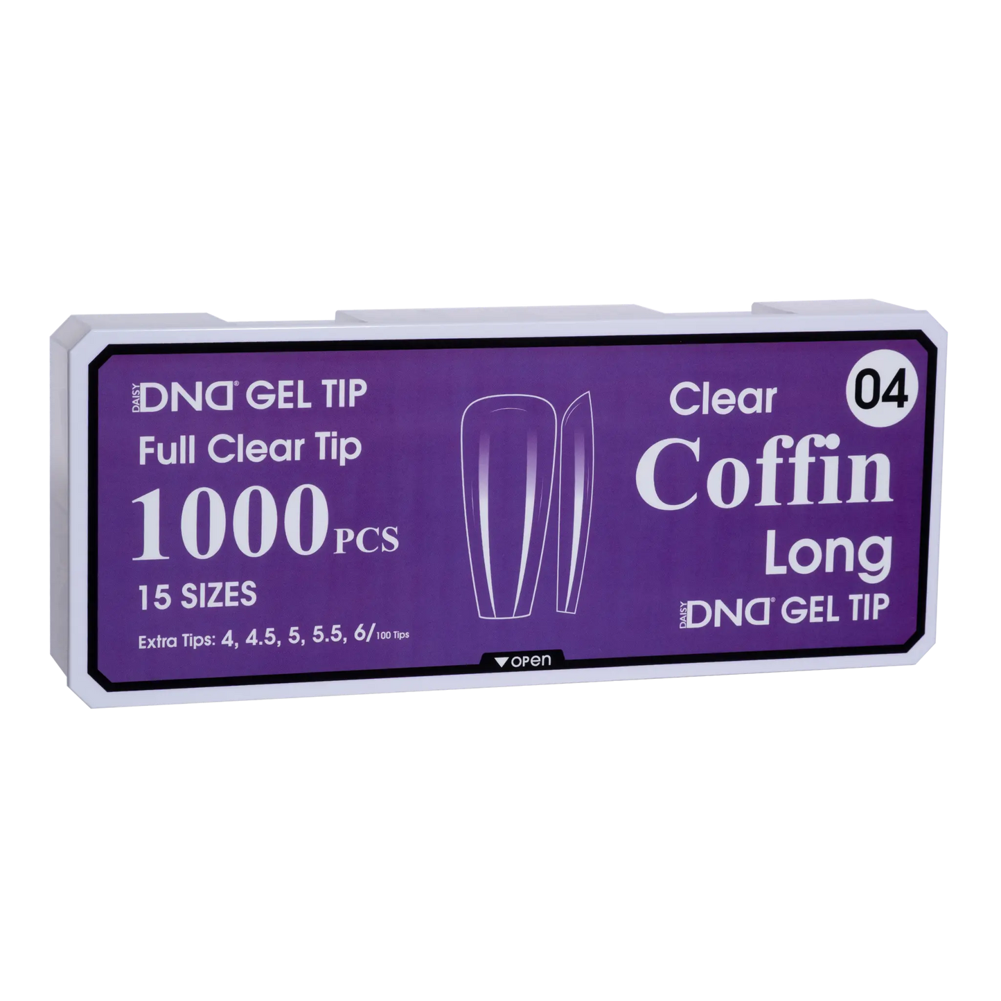 DND Soft Gel Tips - Coffin Long #04