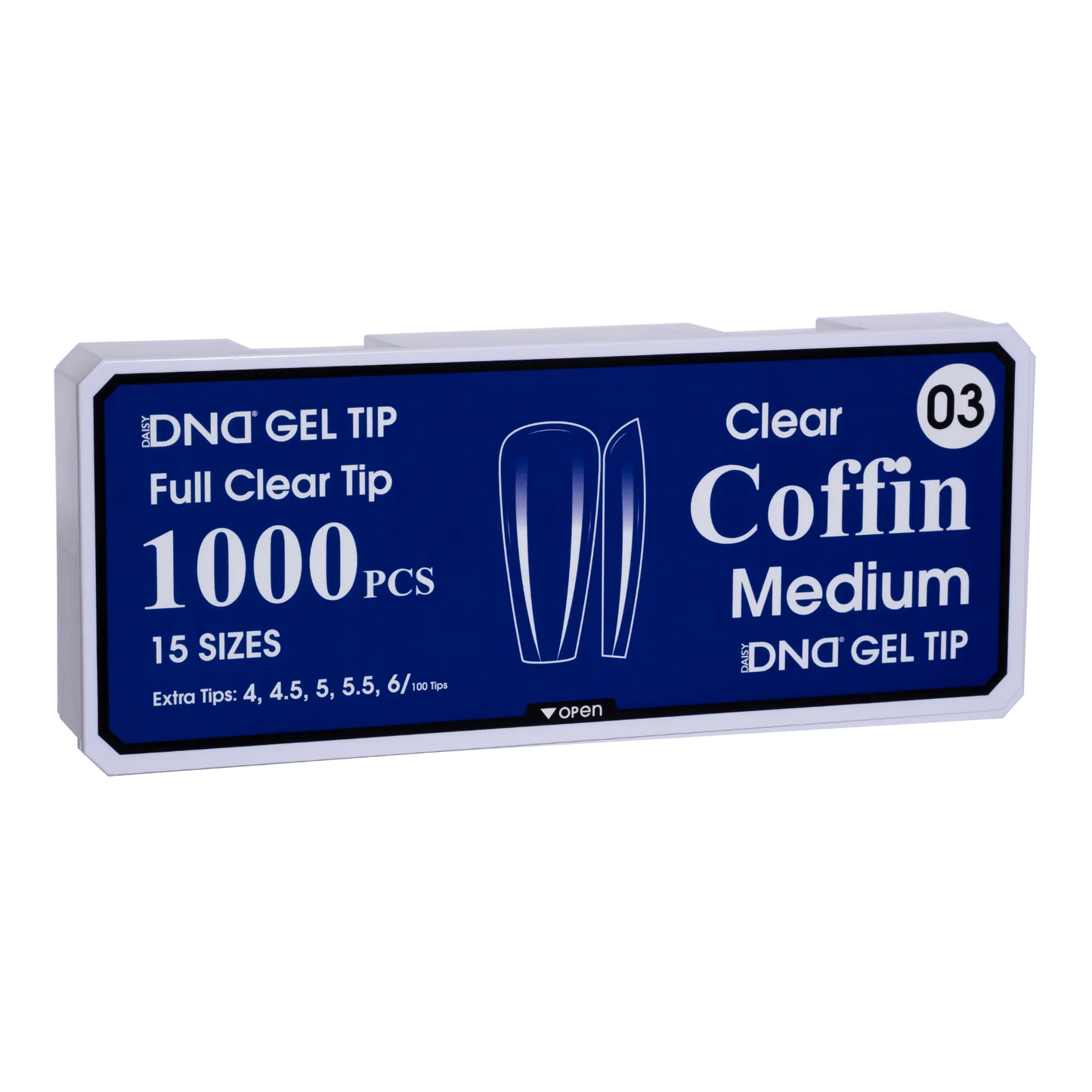 DND Soft Gel Tips - Coffin Medium #03