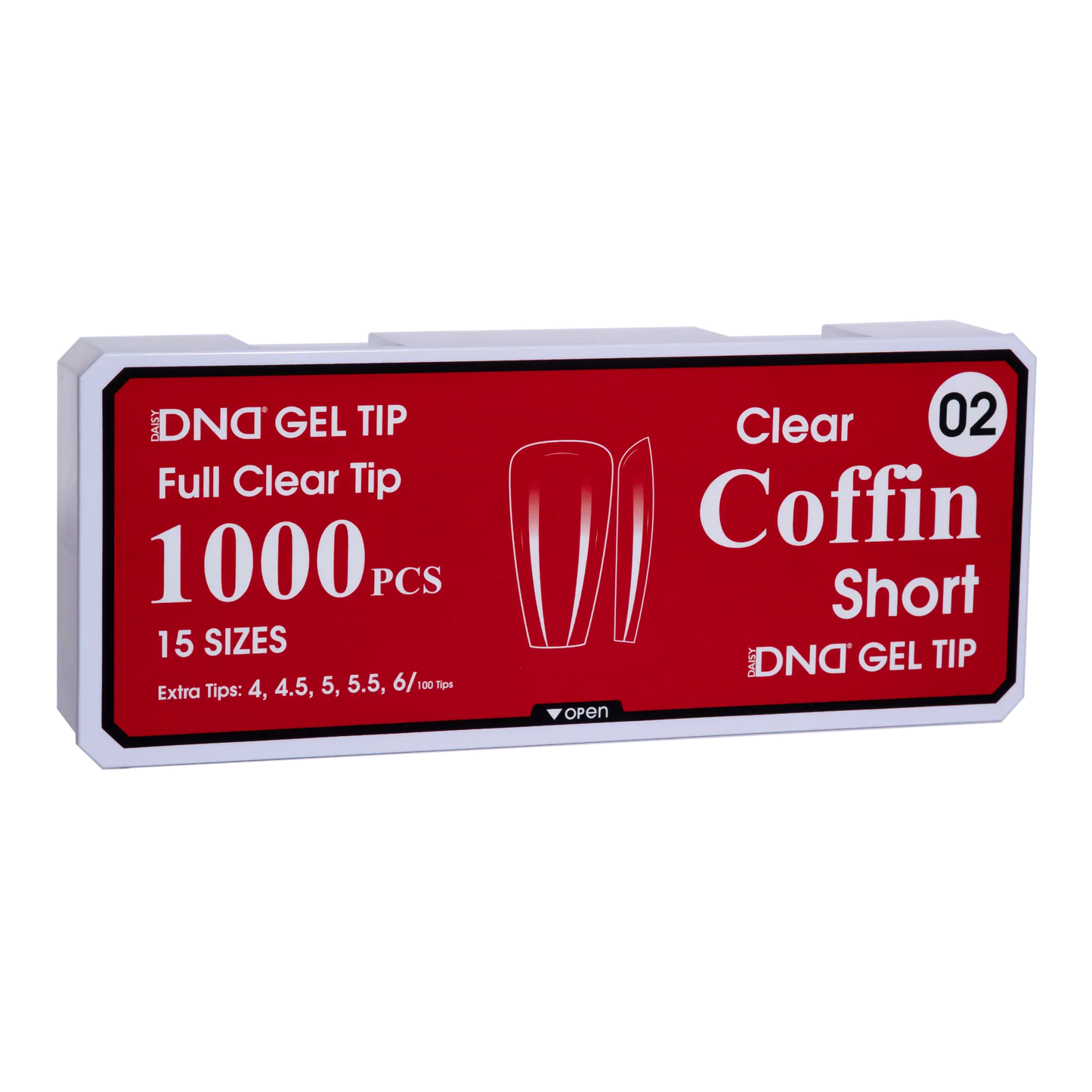 DND Soft Gel Tips - Coffin Short #02