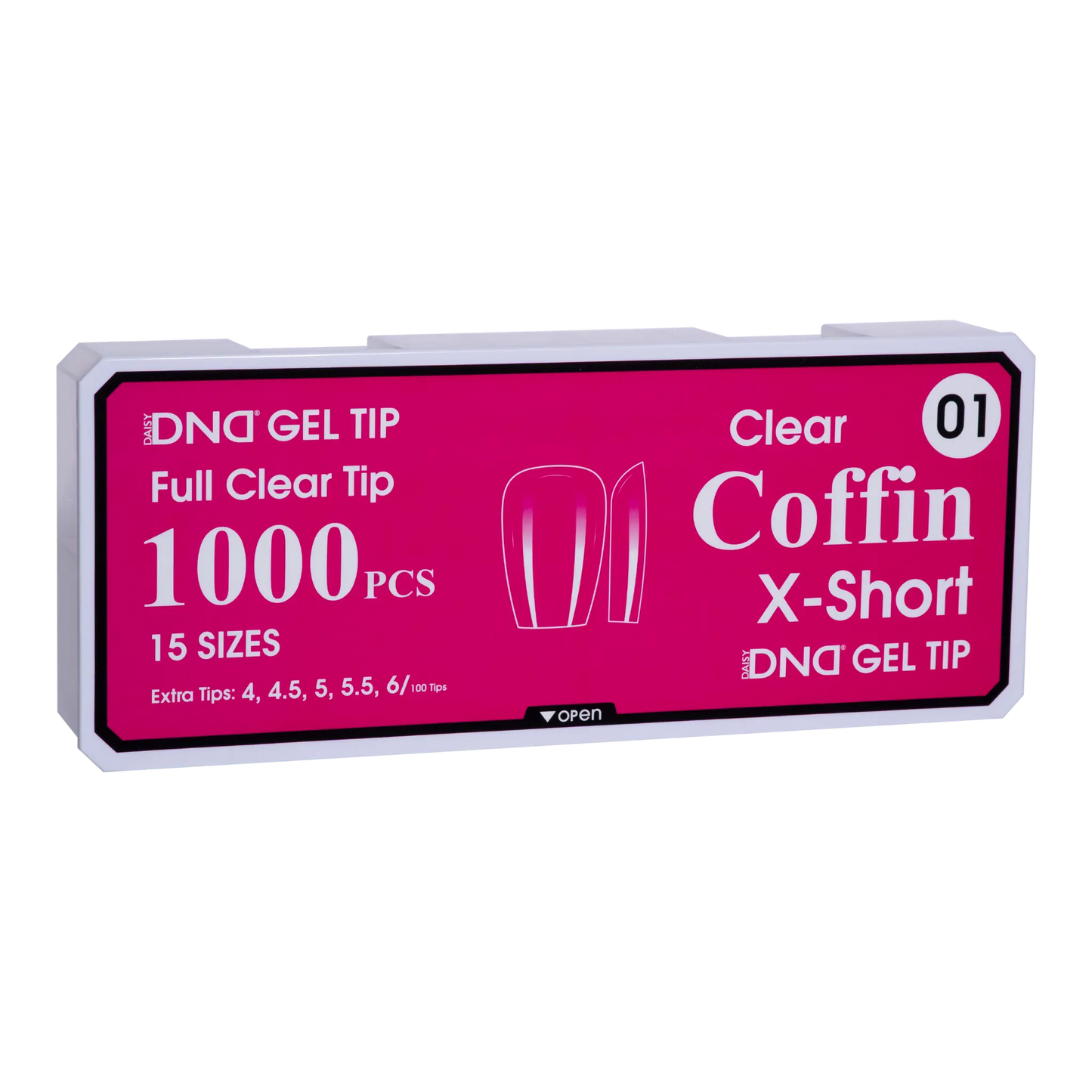 DND Soft Gel Tips - Coffin X-Short #01