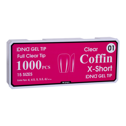 DND Soft Gel Tips - Coffin X-Short #01