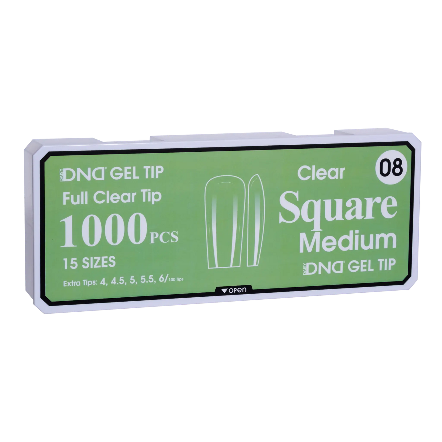 DND Soft Gel Tips - Square Medium #08