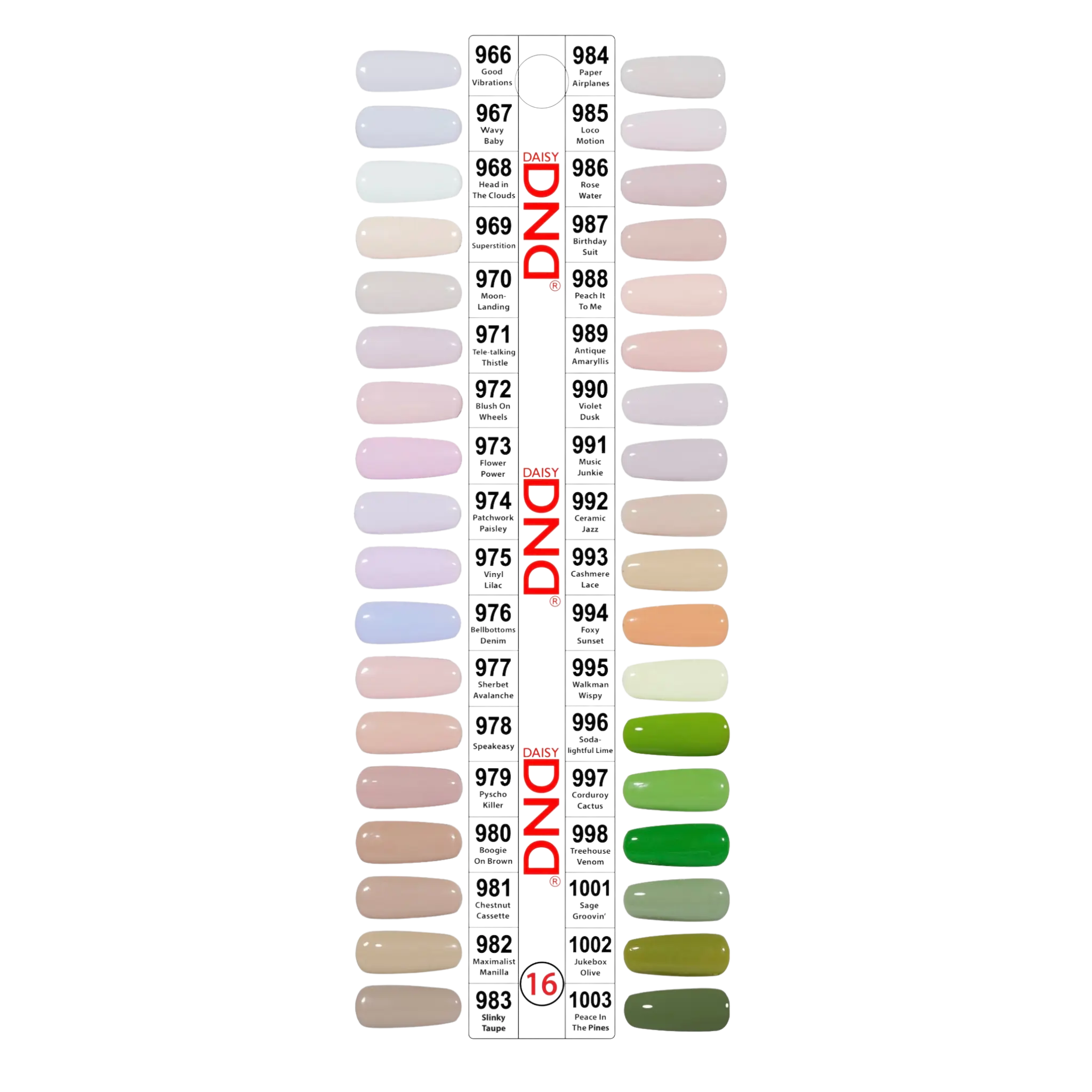 Retro Earth-Scape Color Swatch Single - 16 – DND Gel