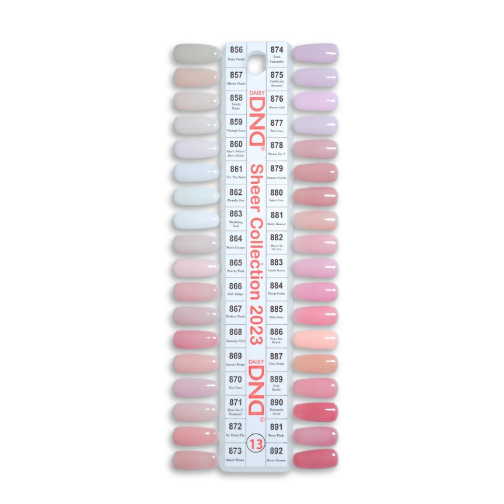 Dnd Spring Collection DND Sheer Collection Swatch - Single - 13 – DND Gel
