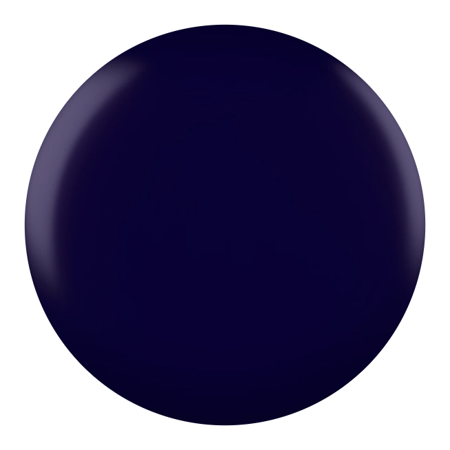 Dot swatch of DND #002 Earth Day gel polish in dark charcoal navy