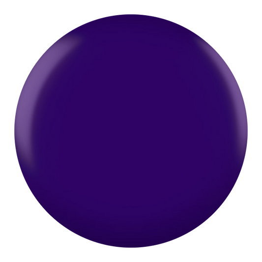 Dot swatch of DND #019 Ultramarine gel polish in deep indigo blue