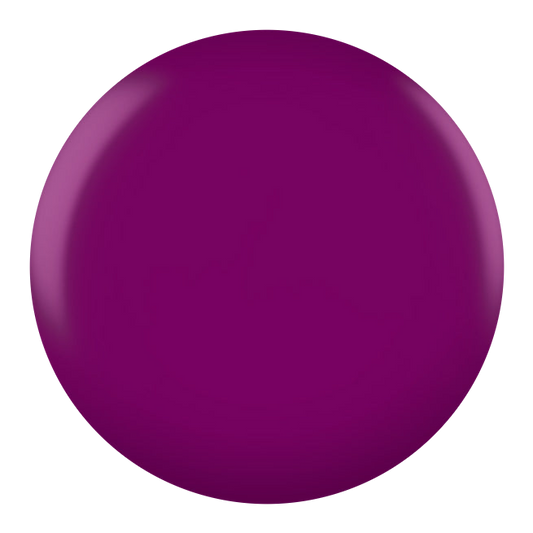 Dot swatch of DND #020 Rebecca Purple gel polish in deep magenta purple