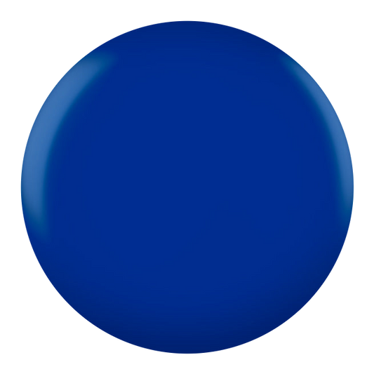 Dot swatch of DND #027 Pittsburgh Blue gel polish in cobalt blue