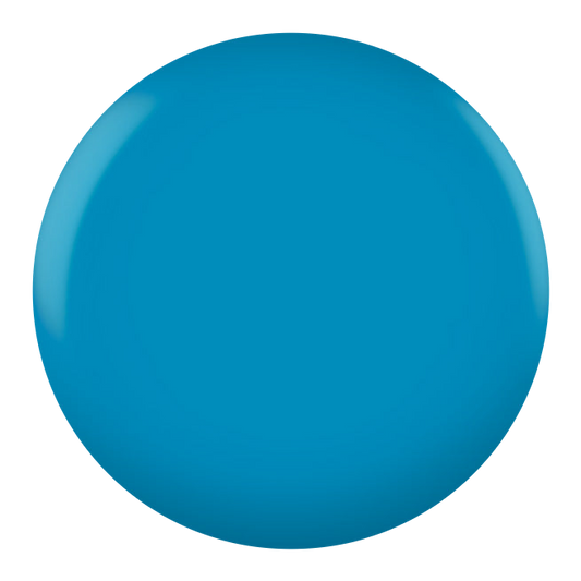 Dot swatch of DND #029 Blue Tint gel polish in medium blue