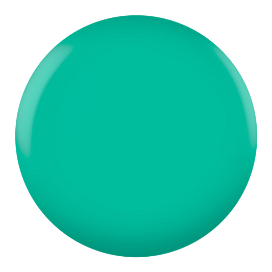 Dot swatch of DND #033 Nile Green gel polish in seafoam teal