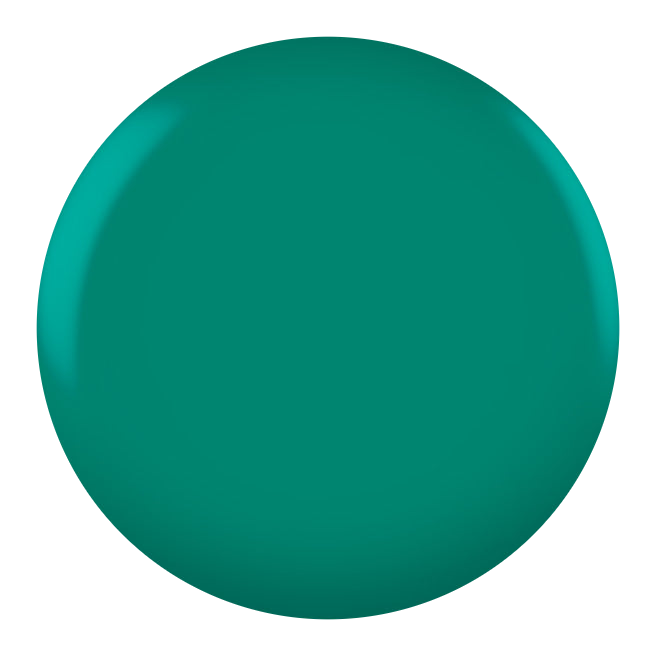 Dot swatch of DND #036 Dublin Green gel polish in teal
