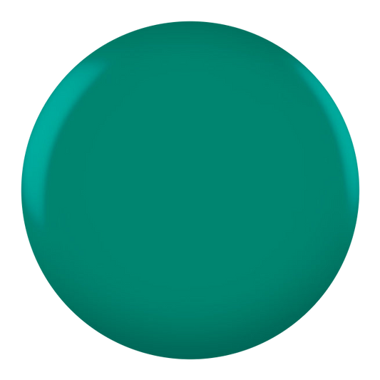 Dot swatch of DND #036 Dublin Green gel polish in teal