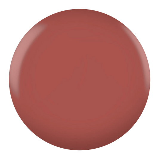 Dot swatch of DND #040 Sandy Brown gel polish in dusty rose-mauve