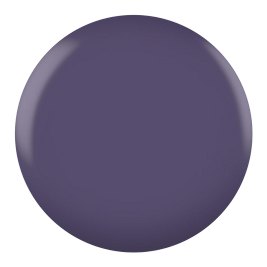 Dot swatch of DND #043 Dark Salmon gel polish in lavender-blue-gray