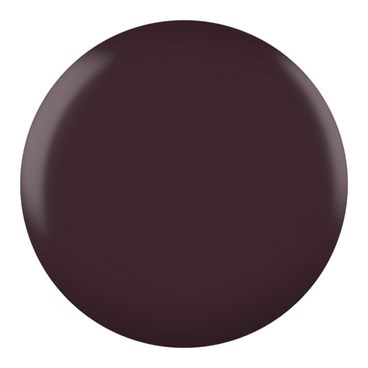 Dot swatch of DND #046 Pewter Gray gel polish in dusty mauve-purple