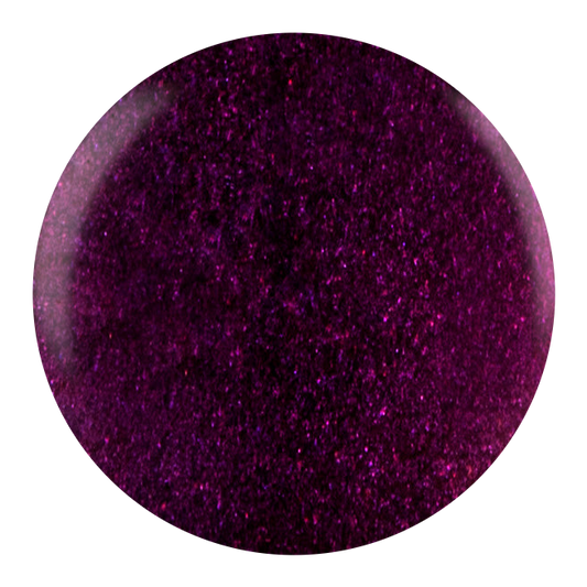 Dot swatch of DND #702 Astral Blast gel polish in deep plum